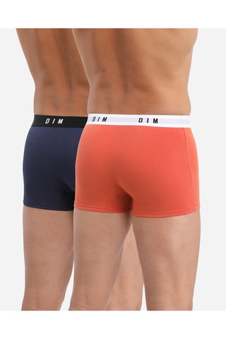 2 boxers Dim Original Men - Rouge brique et bleu marine - Dim