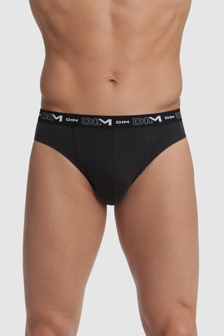 2 slips Coton Stretch - Noir - Dim