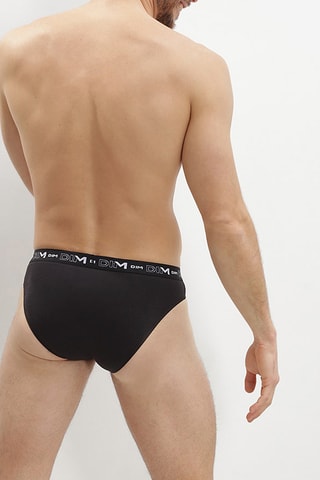 2 slips Coton Stretch - Noir - Dim