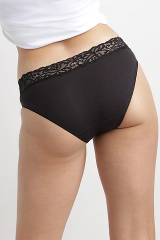 2 Slips Coton Féminine - Zwart - Maxi