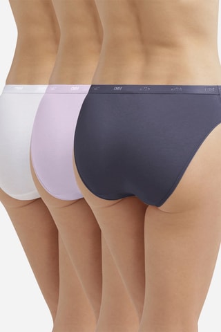 3 culottes Les pockets EcoDIM - Bleu, lilas et blanc - Dim