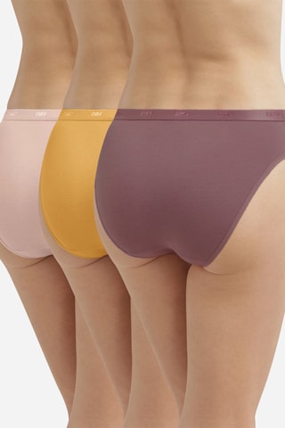 3 culottes Les pockets EcoDIM - Jaune, rose et marron - Dim