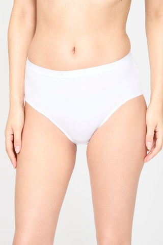 2 Slips Hoge Taille Coton Bio - Wit -  