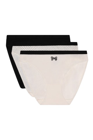 3 culottes Les Pockets - Noir et blanc  - Dim