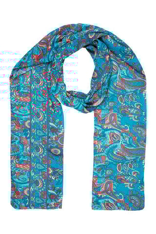 Foulard - Turquoise et rouge