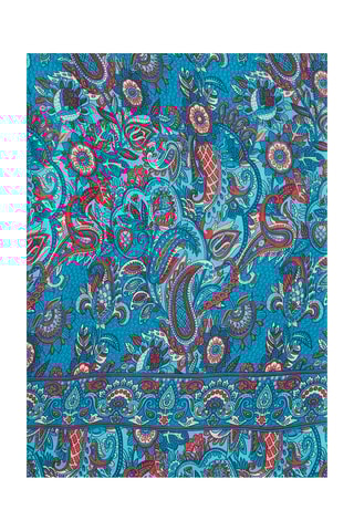 Foulard - Turquoise et rouge