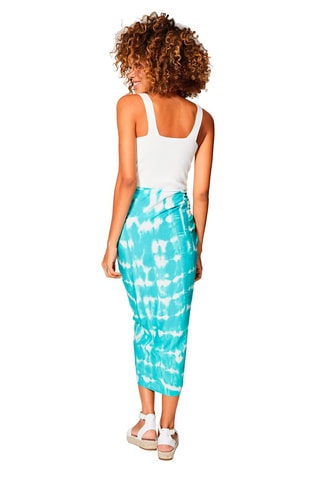 Foulard tie and dye - Nouvelle collection   Turquoise et blanc - Ipanima