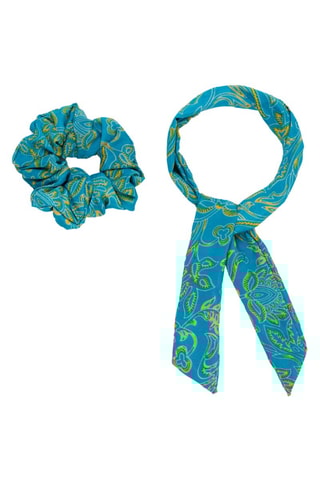 Chouchou 2-en-1 - Turquoise et jaune
