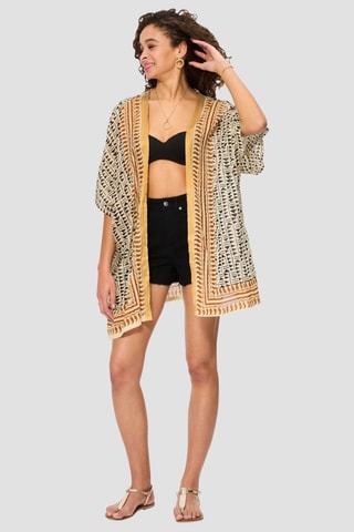 Kimono - Beige et noir