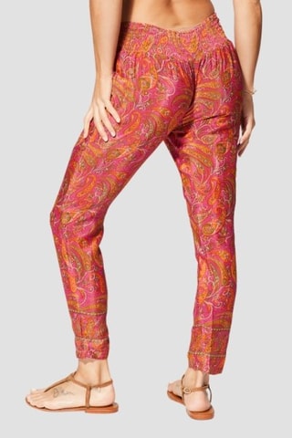 Pantalon droit - Rouge et rose