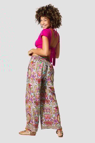 Pantalon - Doré et turquoise 