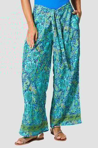 Pantalon palazzo - Bleu