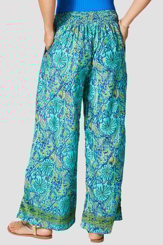 Pantalon palazzo - Bleu