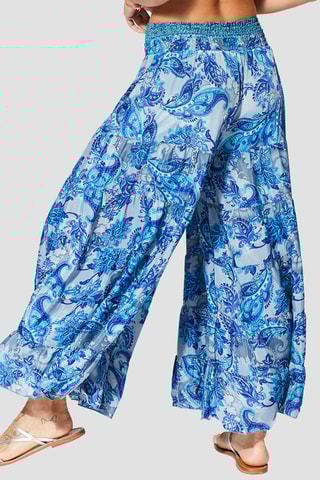 Pantalon palazzo - Bleu