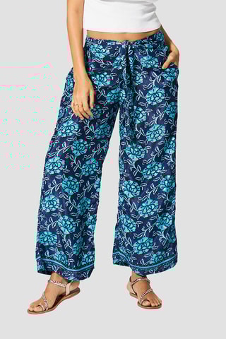 Pantalon palazzo 
Bleu