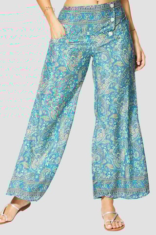 Pantalon palazzo - Turquoise