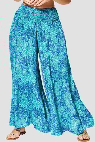 Pantalon palazzo - Bleu