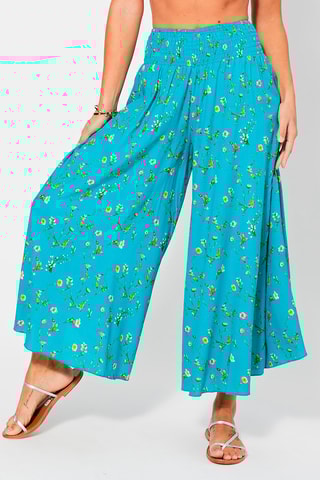 Pantalon palazzo - Turquoise