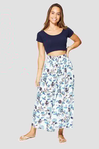 Pantalon - Bleu et blanc 