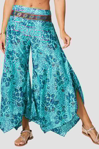 Pantalon palazzo - Bleu