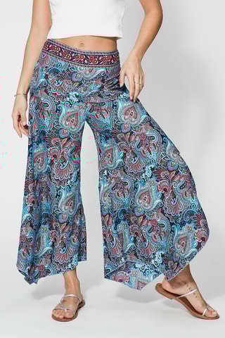 Pantalon palazzo 
Bleu