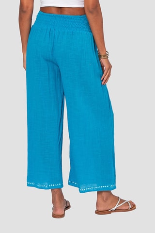 Pantalon taille haute - Indigo