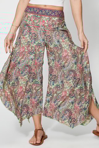 Pantalon palazzo - Vert