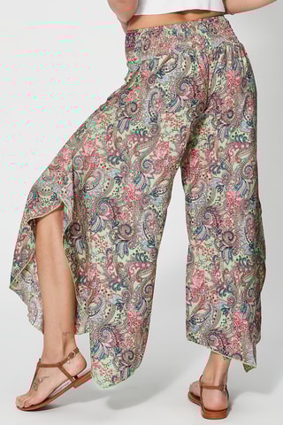 Pantalon palazzo - Vert