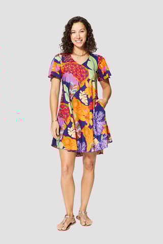 Robe courte - Bleu