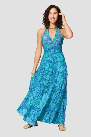 Robe longue - Bleu