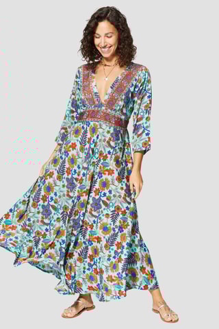 Robe longue - Bleu