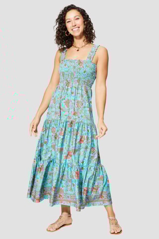 Robe longue - Bleu
