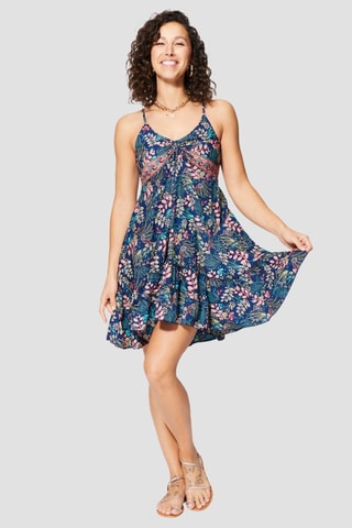Robe patineuse - Bleu et rose