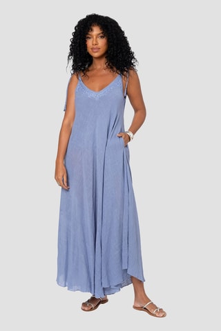 Robe longue - Bleu