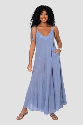 Robe longue - Bleu