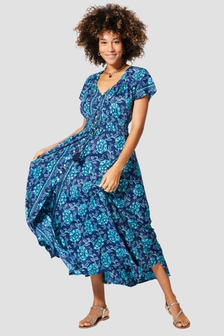 Robe midi - Turquoise