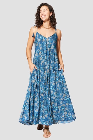 Robe longue - Bleu