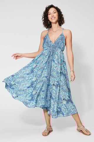 Robe longue - Bleu