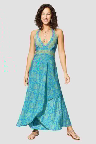 Robe longue - Bleu