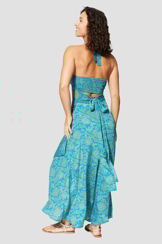 Robe longue - Bleu