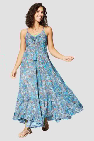Robe longue - Bleu