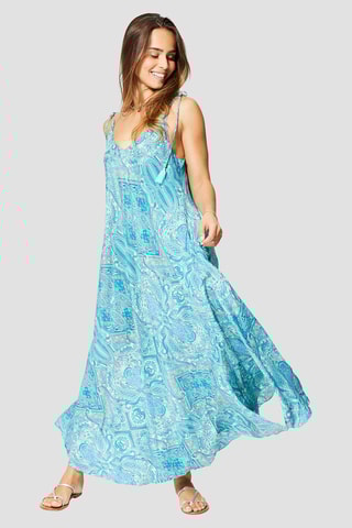 Robe longue - Bleu