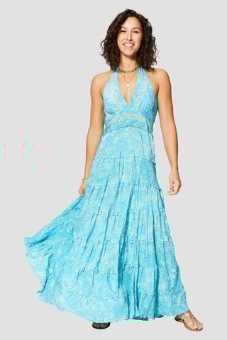Robe longue - Bleu