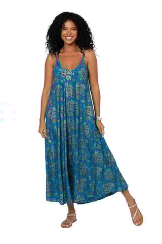 Robe longue - 
Bleu