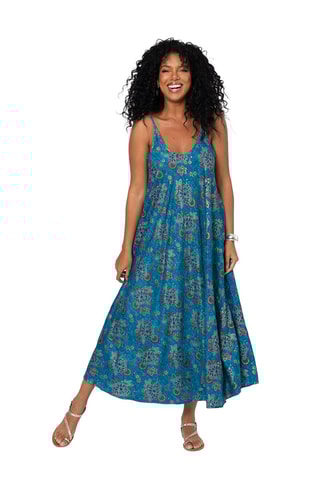 Robe longue - 
Bleu