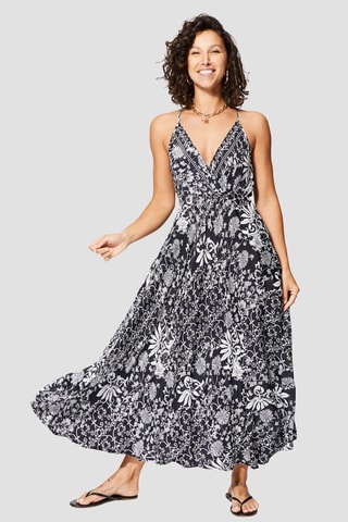 Robe longue - Noir et blanc