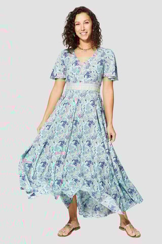 Robe longue - Bleu