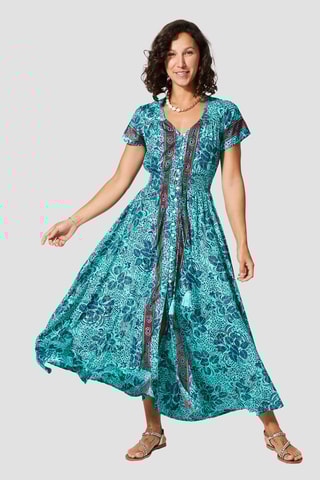 Robe longue - 
Bleu
