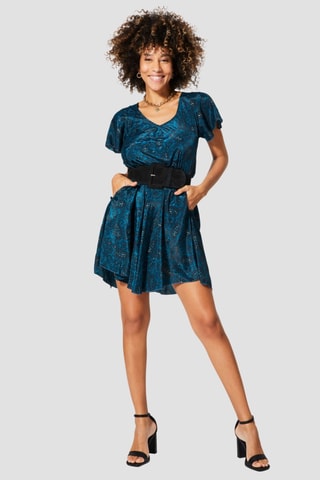 Robe trapèze - Bleu