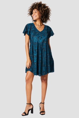 Robe trapèze - Bleu
